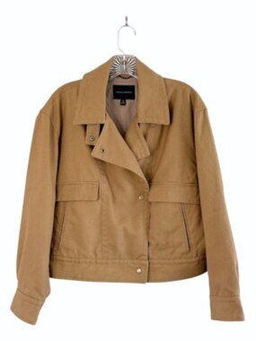 Banana Republic Amelia Flight Utility Jacket, M, Tan Cargo Safari Western